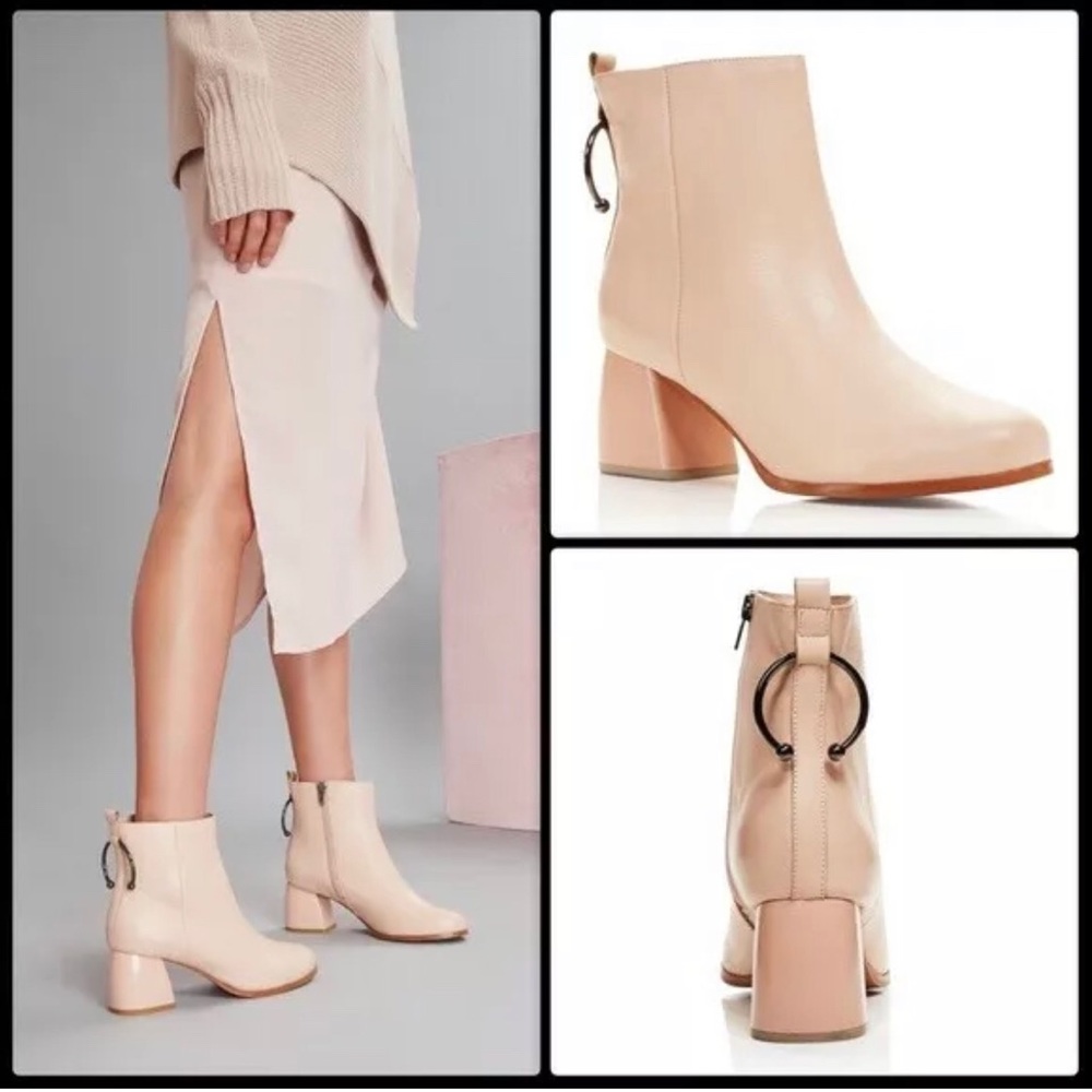 $205 High End Jaggar black leather boots booties